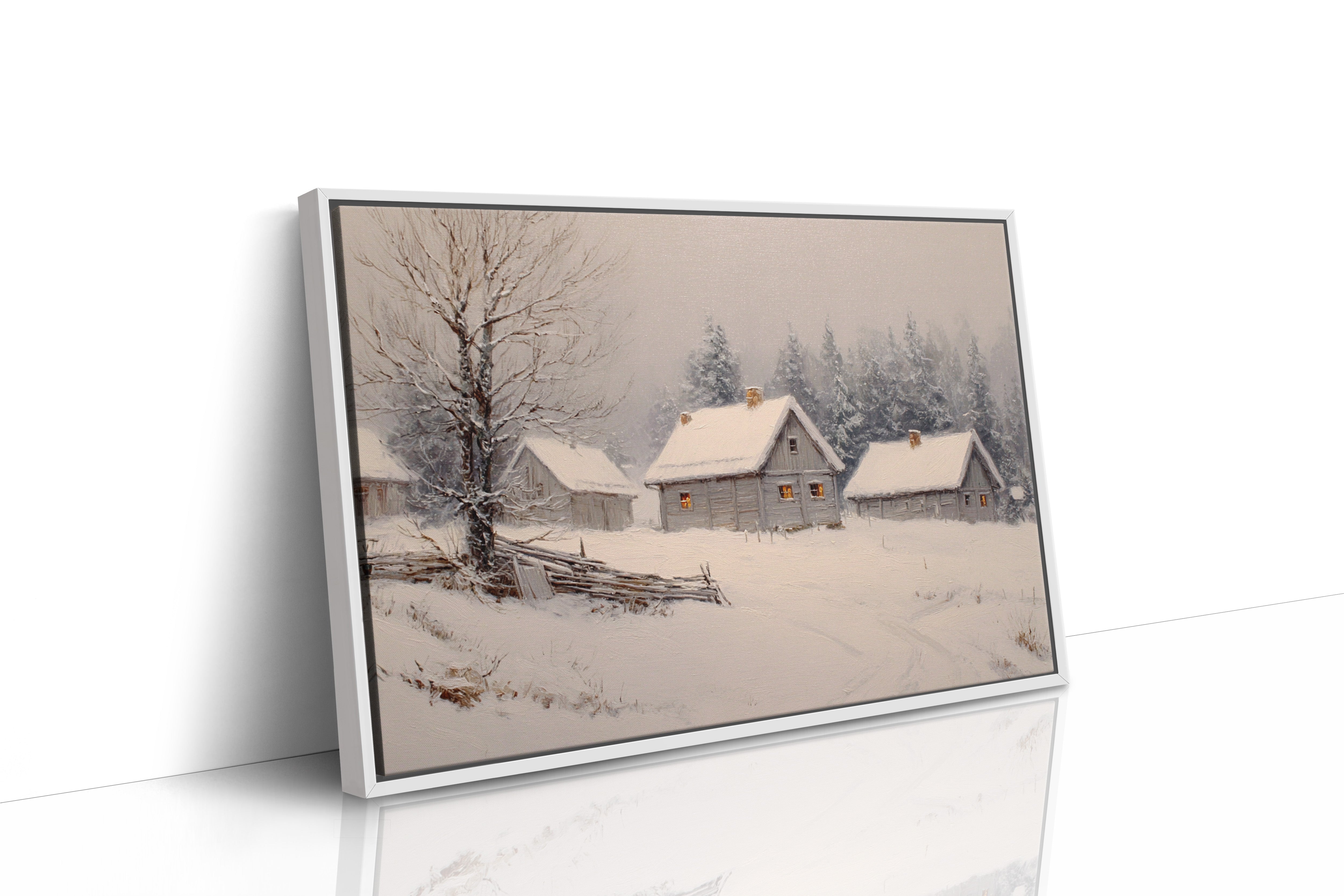 Cottages Beneath a Winter Veil