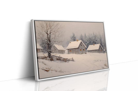 Cottages Beneath a Winter Veil