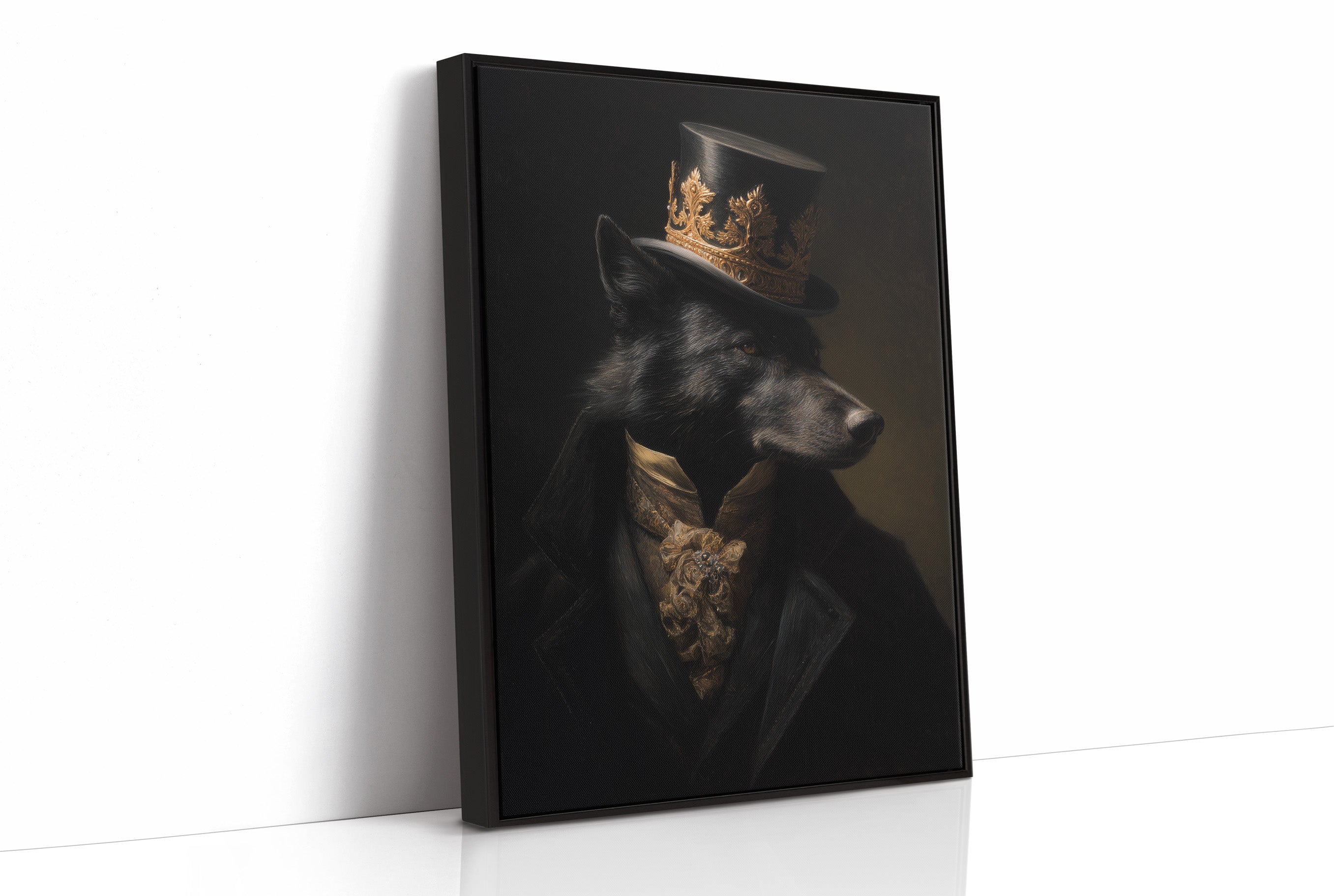 Noble Wolf Wears Midnight Crown
