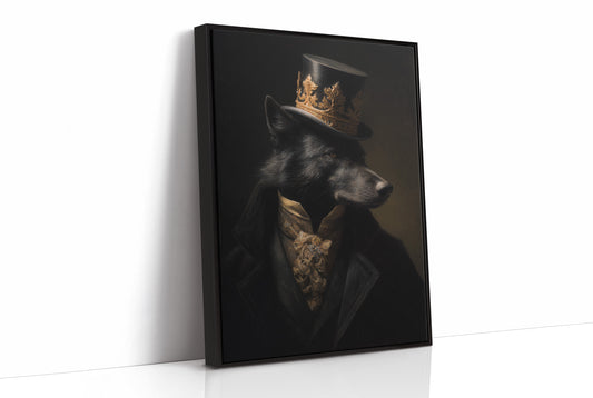 Noble Wolf Wears Midnight Crown