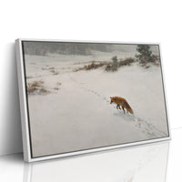 Fox Tracks Through Winter's Canvas