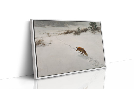 Fox Tracks Through Winter's Canvas