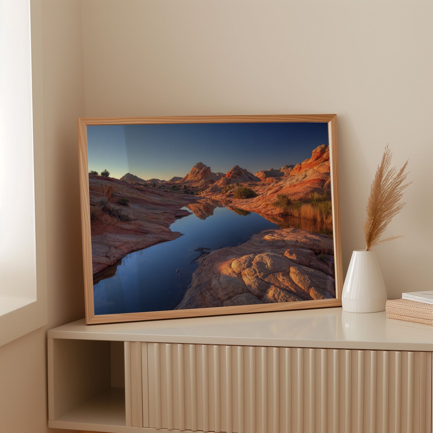 Red Rocks Mirror Desert Dawn