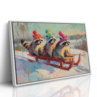 Winter Ride with Bright Hats