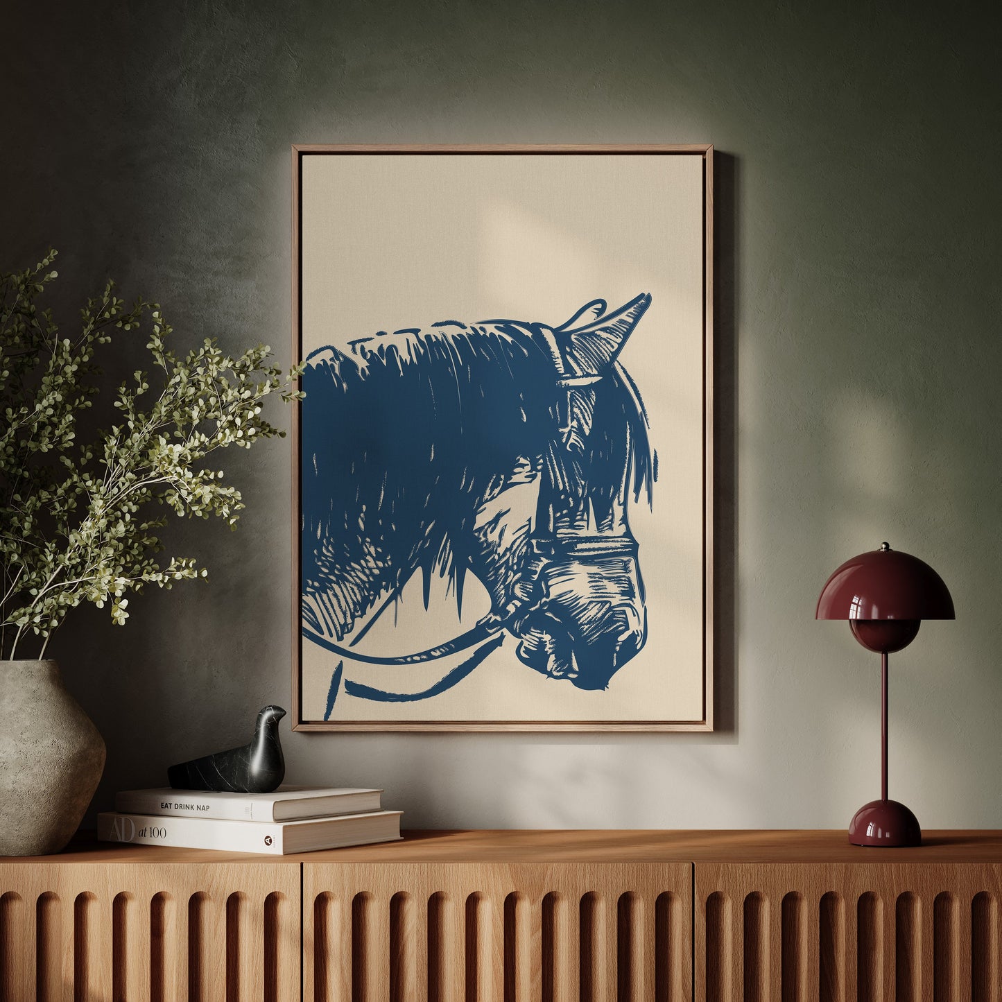 Midnight Blue Stallion Speaks Softly