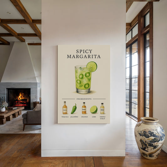 Spicy Margarita Cocktail Recipe Print