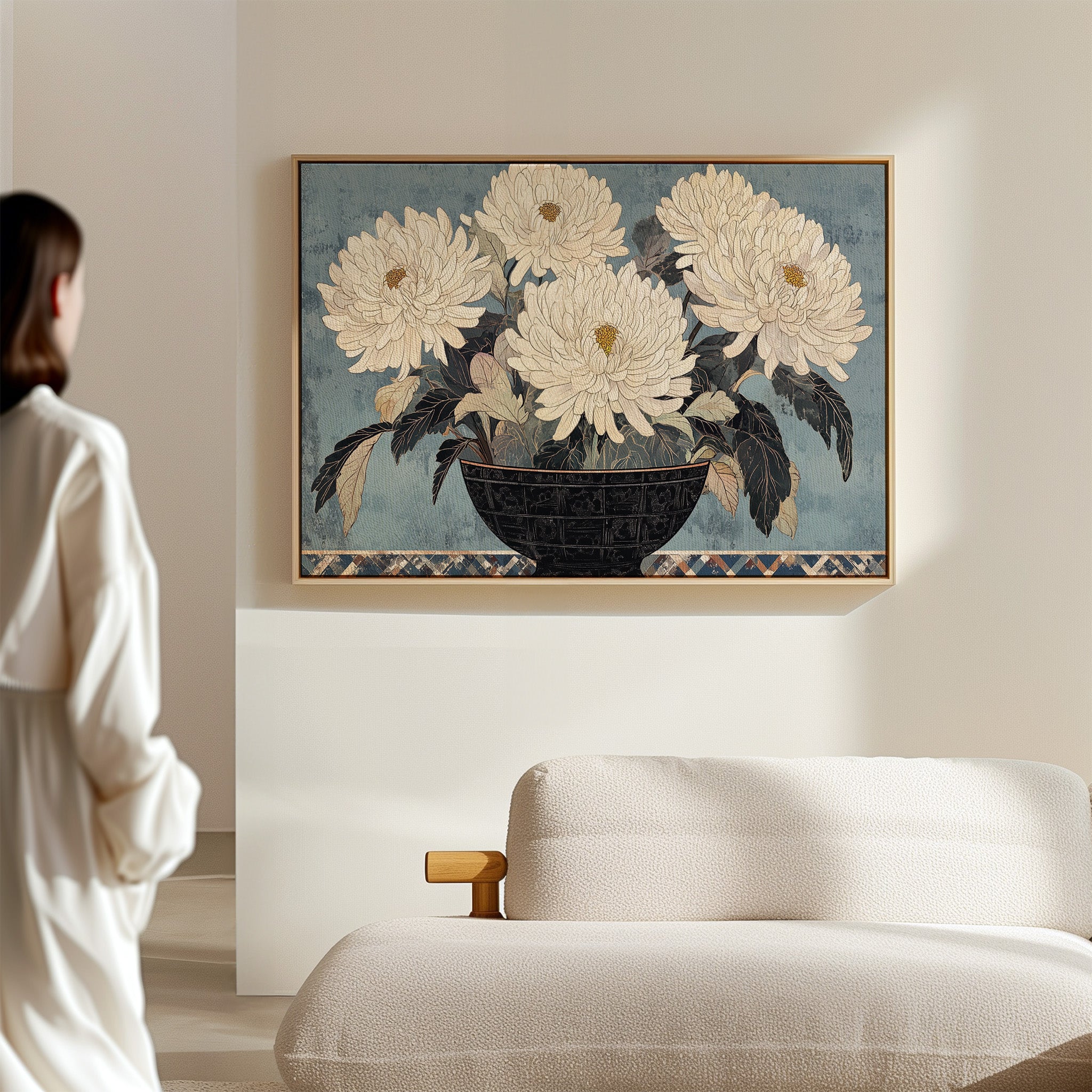 Chrysanthemums Bow To Winter's Song