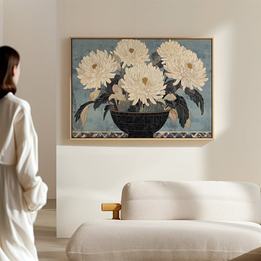 Chrysanthemums Bow To Winter's Song
