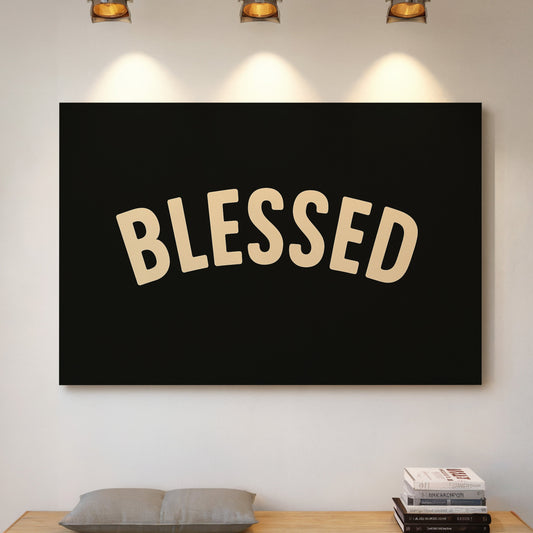 Blessed Minimalist Arch Text Print