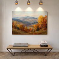 Autumn's Embrace on Distant Hills