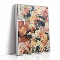 Amber Blooms in Ink & Drip