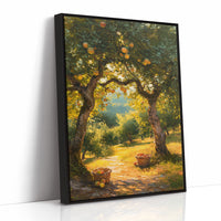 Orchard Path In Golden Hour