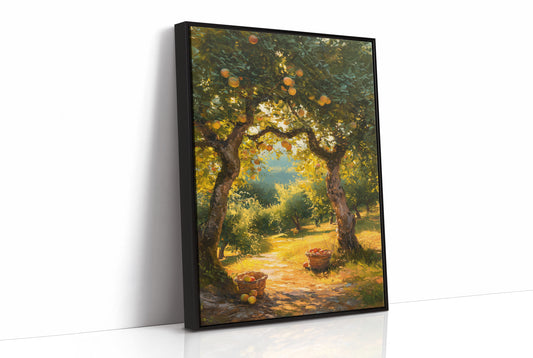 Orchard Path In Golden Hour