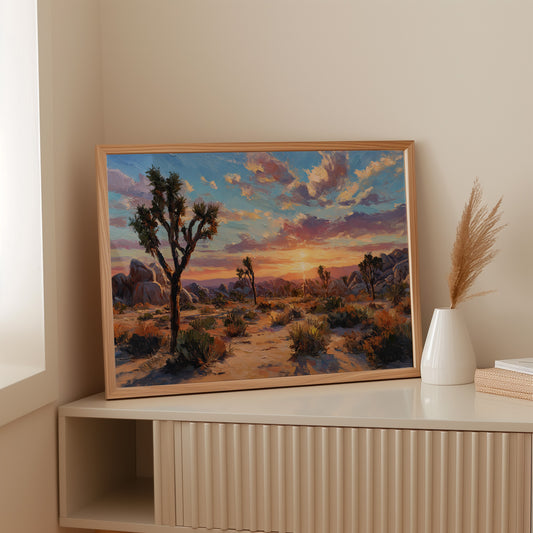 Sunset Ignites Joshua Tree's Soul