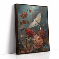 Moth Among Twilight Blooms