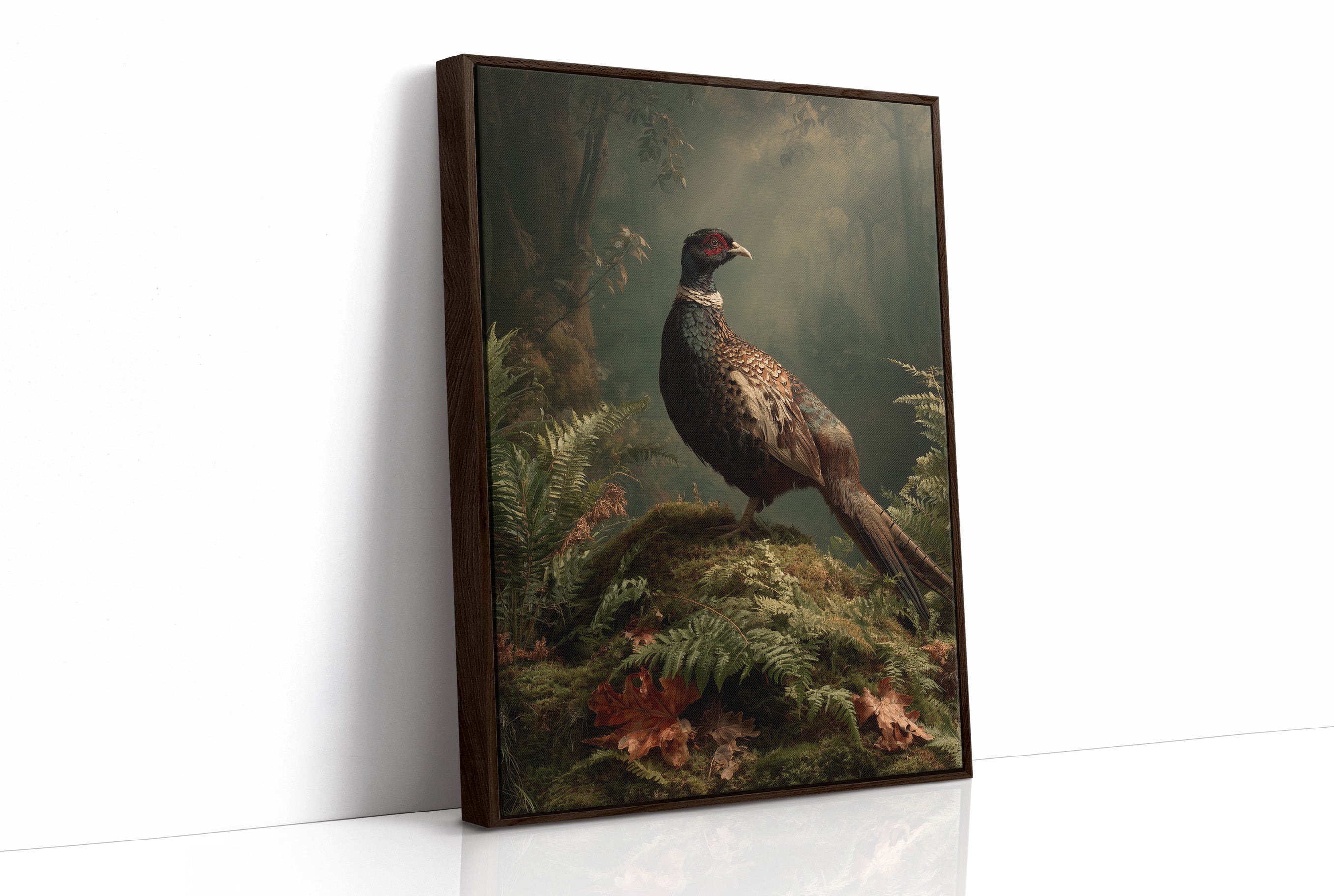 Noble Pheasant Among Forest Ferns