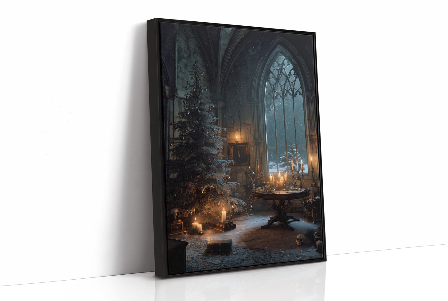 Candlelit Sanctuary On Winter Night