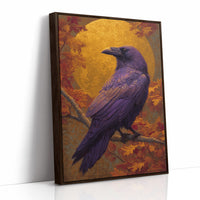 Purple Sentinel Against Autumn Moon