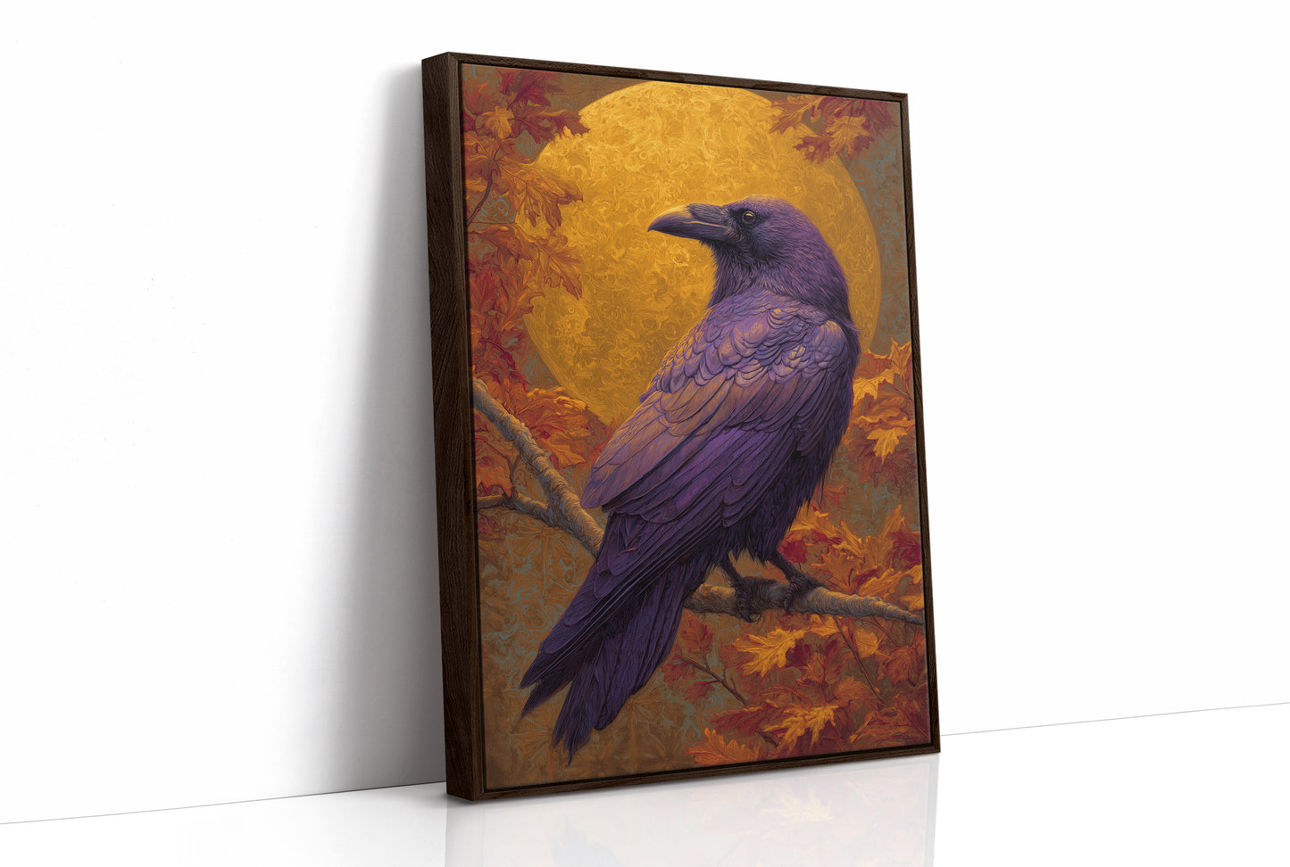 Purple Sentinel Against Autumn Moon