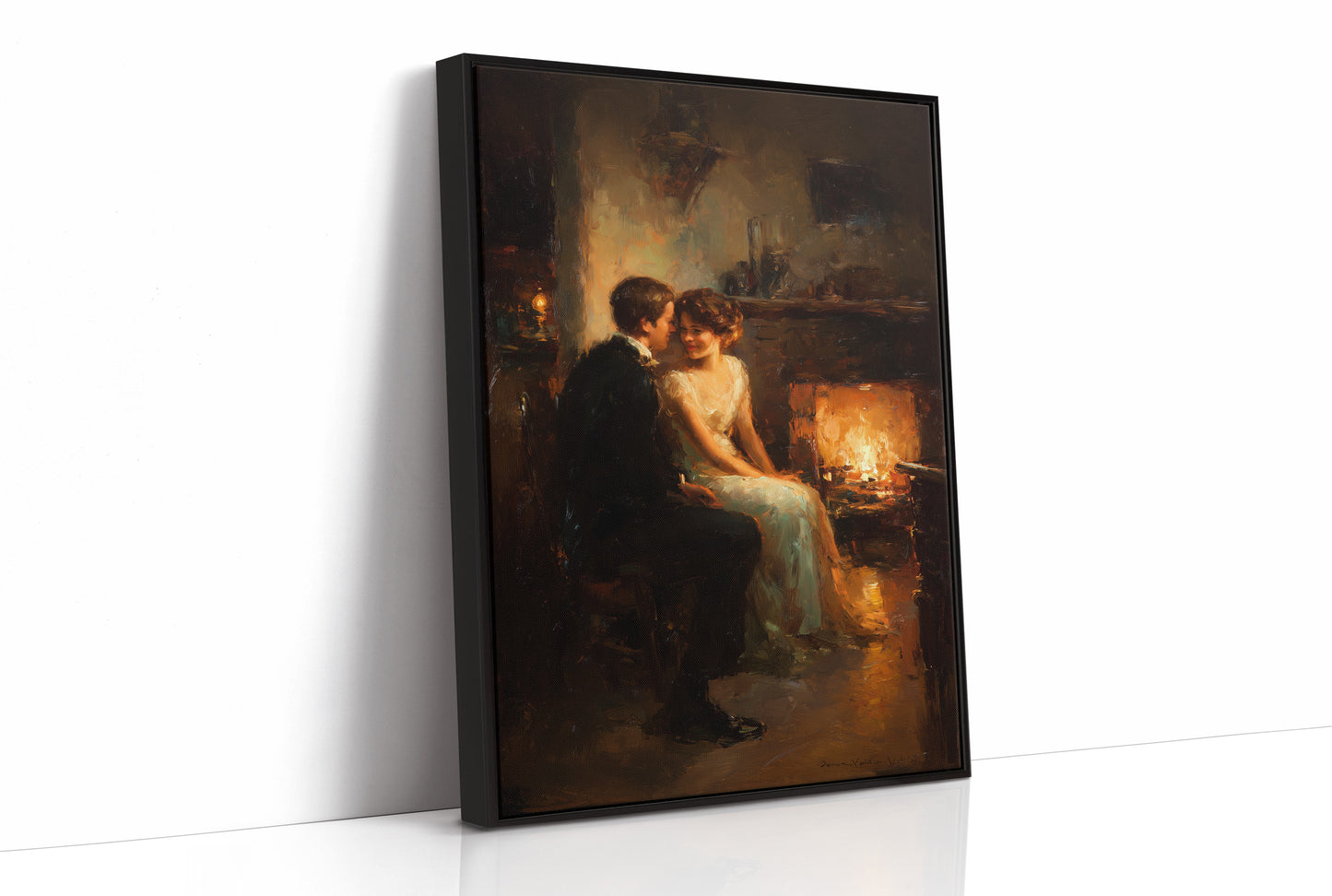 Firelight Confessions Between Lovers