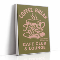 Fresh Brew Retro Coffee Poster
