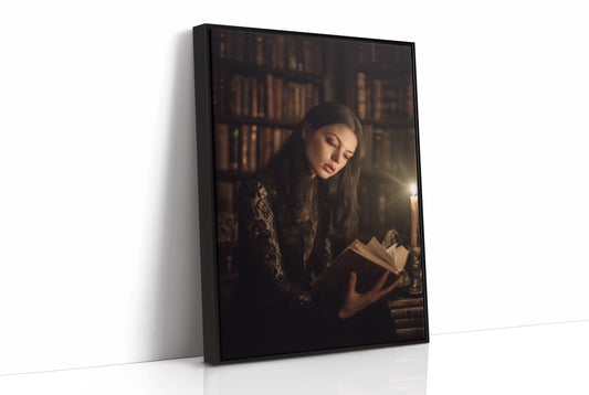 Candlelit Pages In Ancient Library
