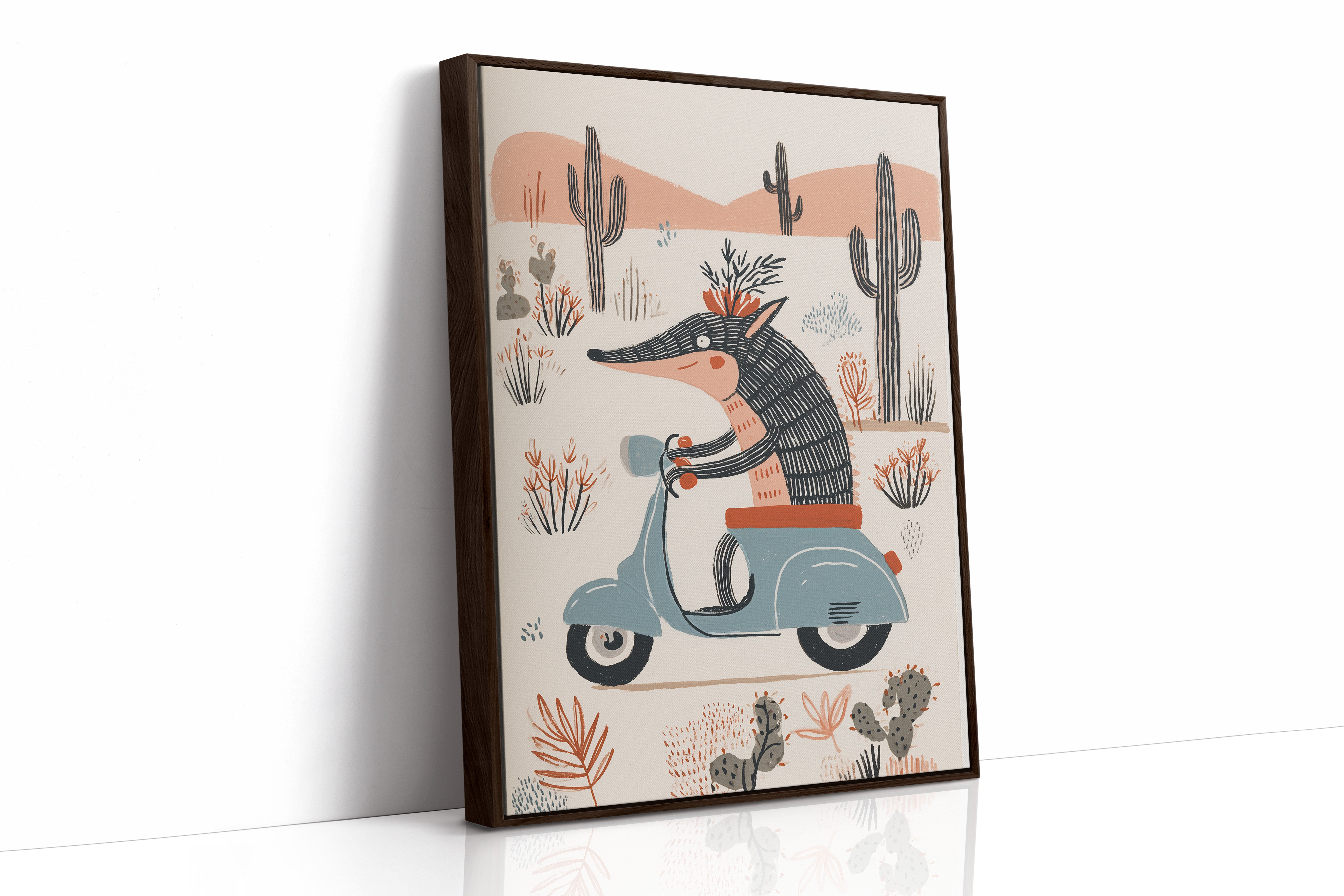 Desert Wolf Rides Vintage Dreams