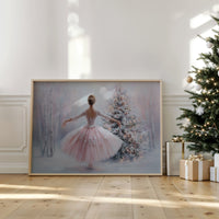 Winter Ballet Beneath Frosted Pines