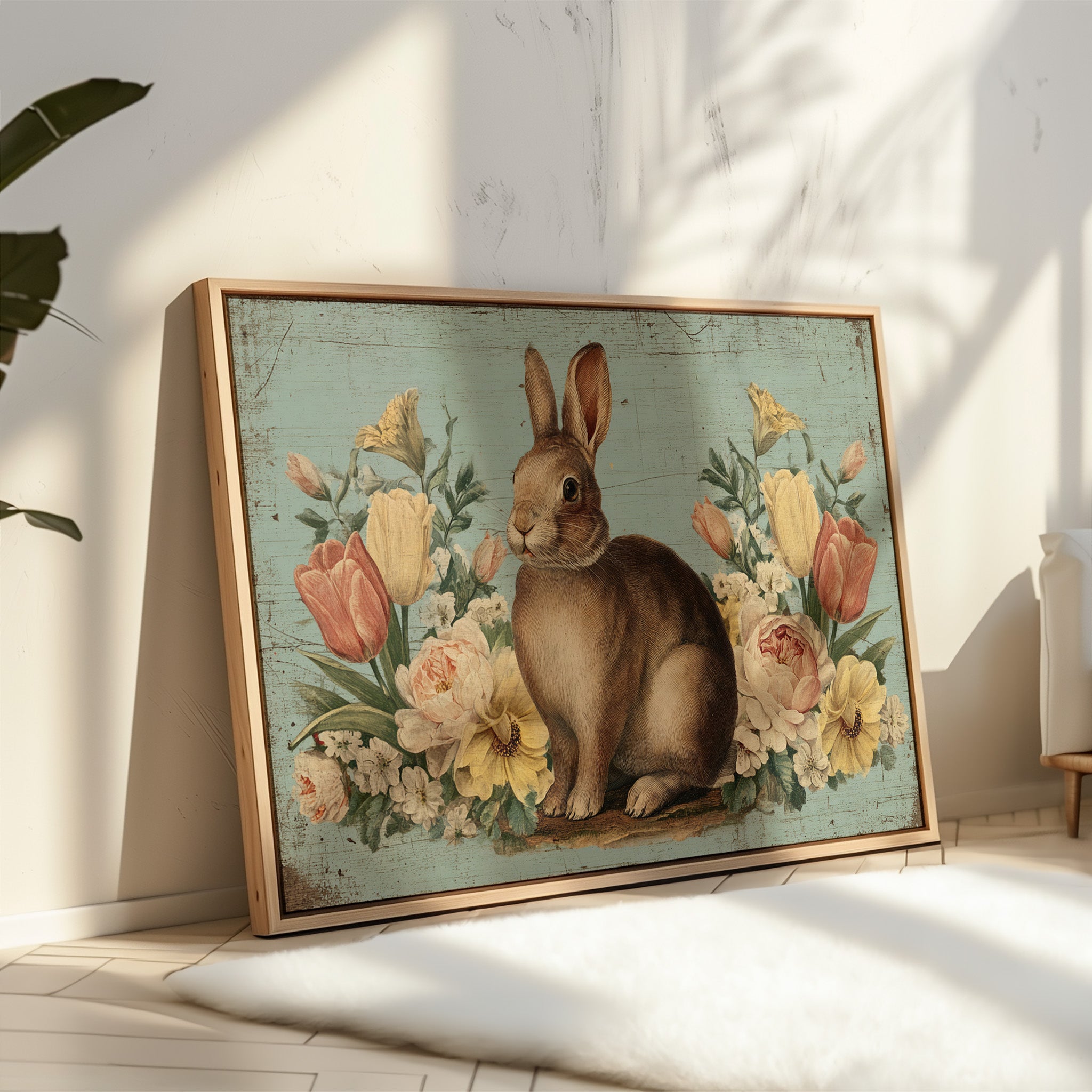 Spring Garden Keeps Rabbit Company