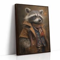 Noble Raccoon In Vintage Attire