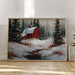 Red Barn Rests In Winter's Grace