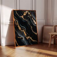 Black Marble Blaze with Liquid Gold