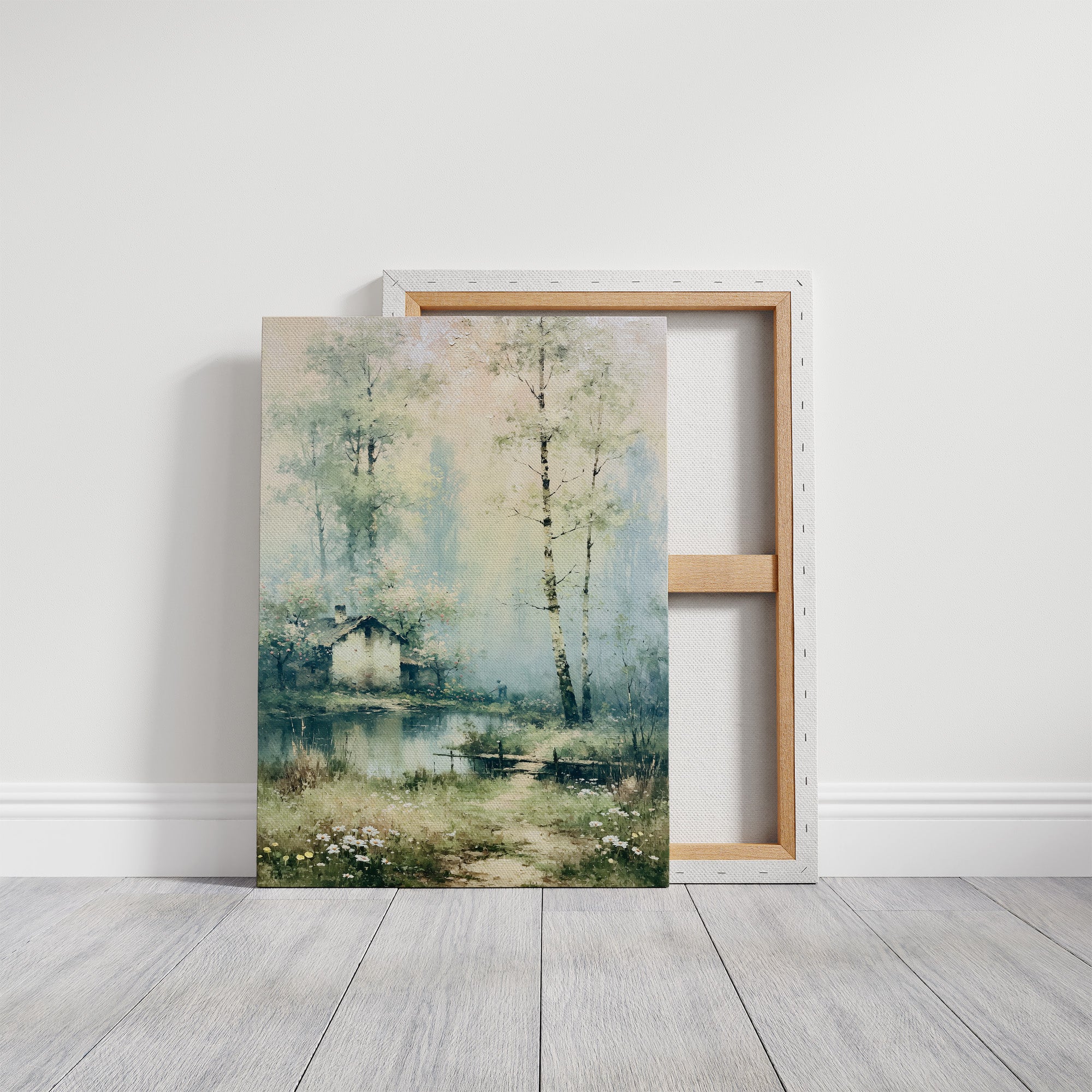 The Blossoming Cottage: Birches by the Garden Pond