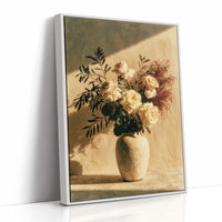 Cream Roses in Golden Shadow