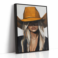 Mysterious Cowgirl Portrait – Western Fashion Wall Art