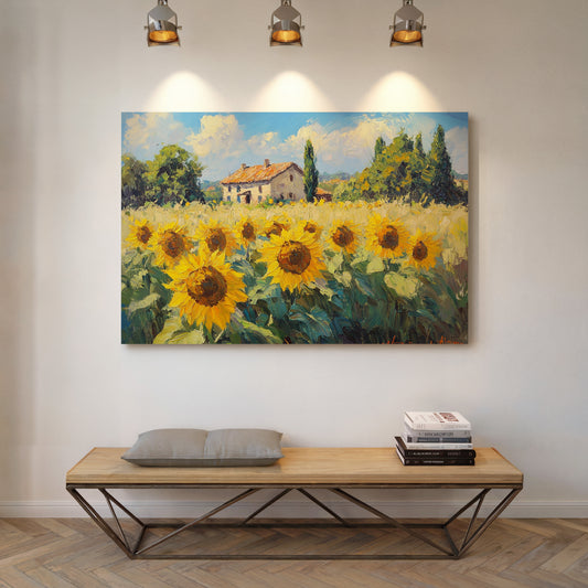 Summer Blooms Near Tuscan Stone