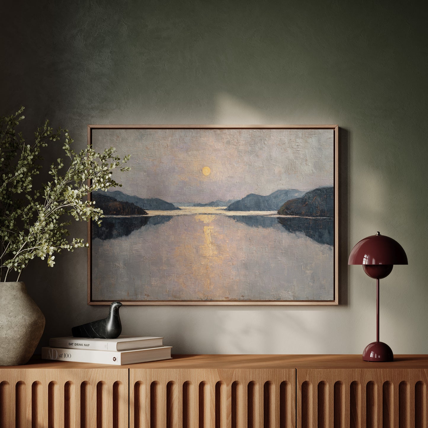 Moonlight Traces The Lake's Memory