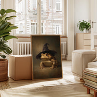Charming Toad Witch Portrait - Whimsical Animal Art - Gallery Canvas image 3