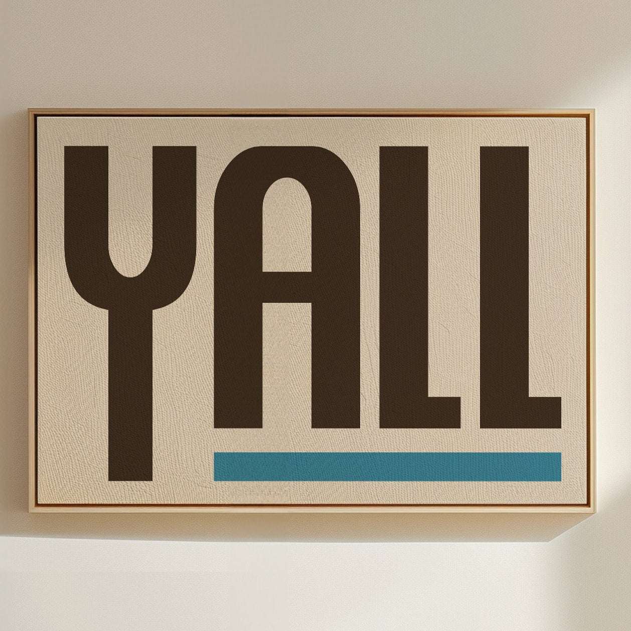 Y’all Typography Print with Teal Underline