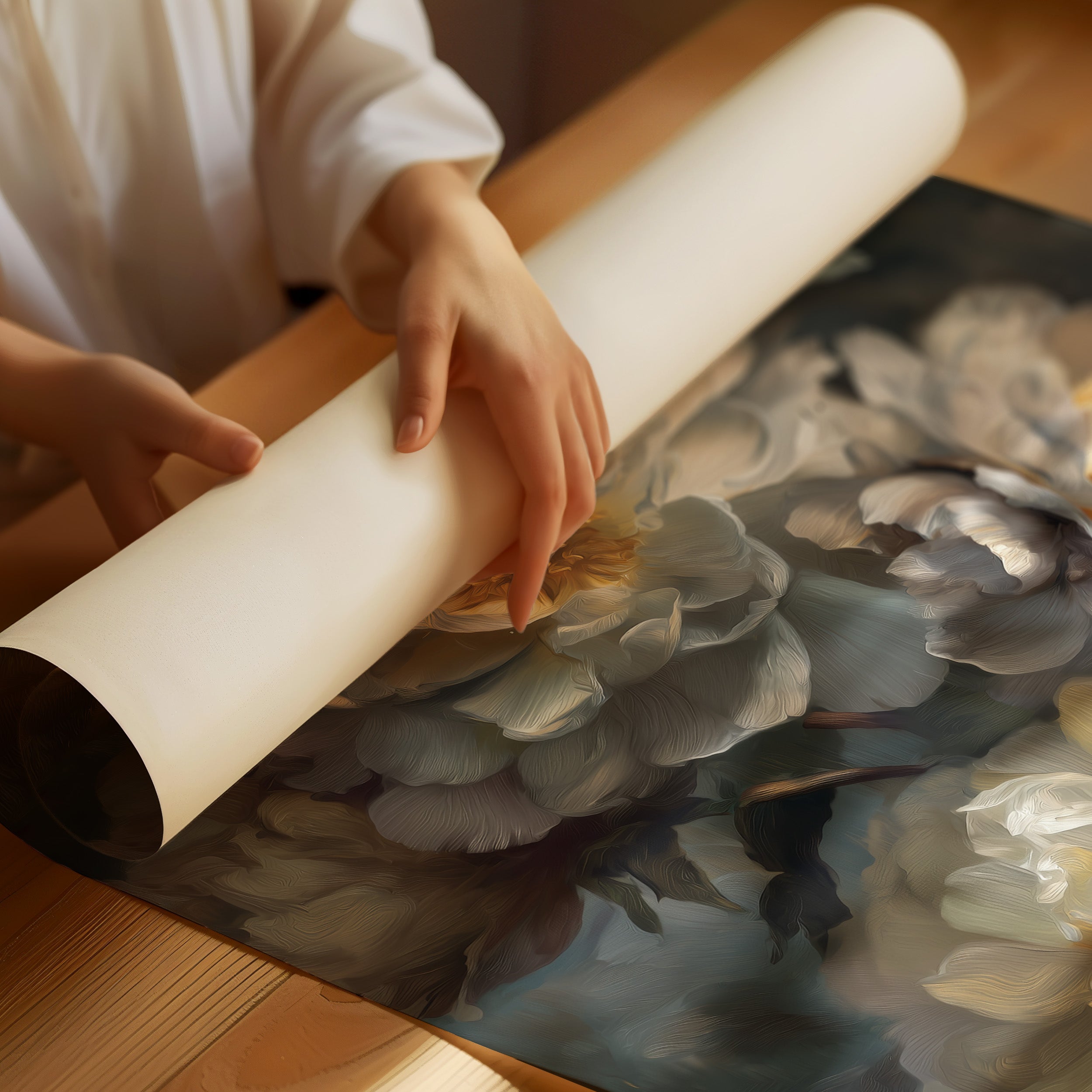 Ivory Petals Hold Golden Secrets