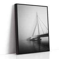 Steel Threads Hold Morning Fog