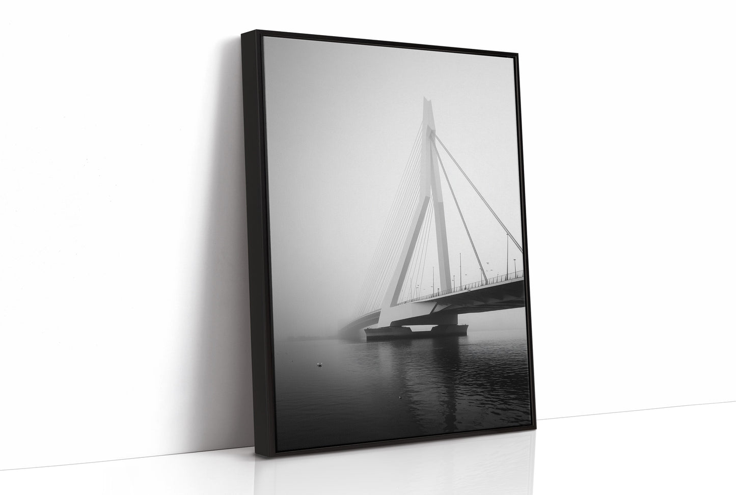 Steel Threads Hold Morning Fog