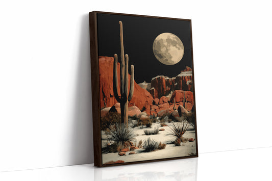 Saguaros Stand Watch Under Luna's Glow