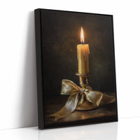 Solitary Flame Against Darkness