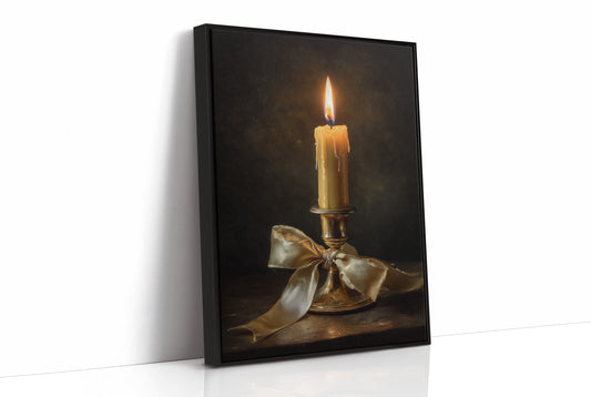 Solitary Flame Against Darkness