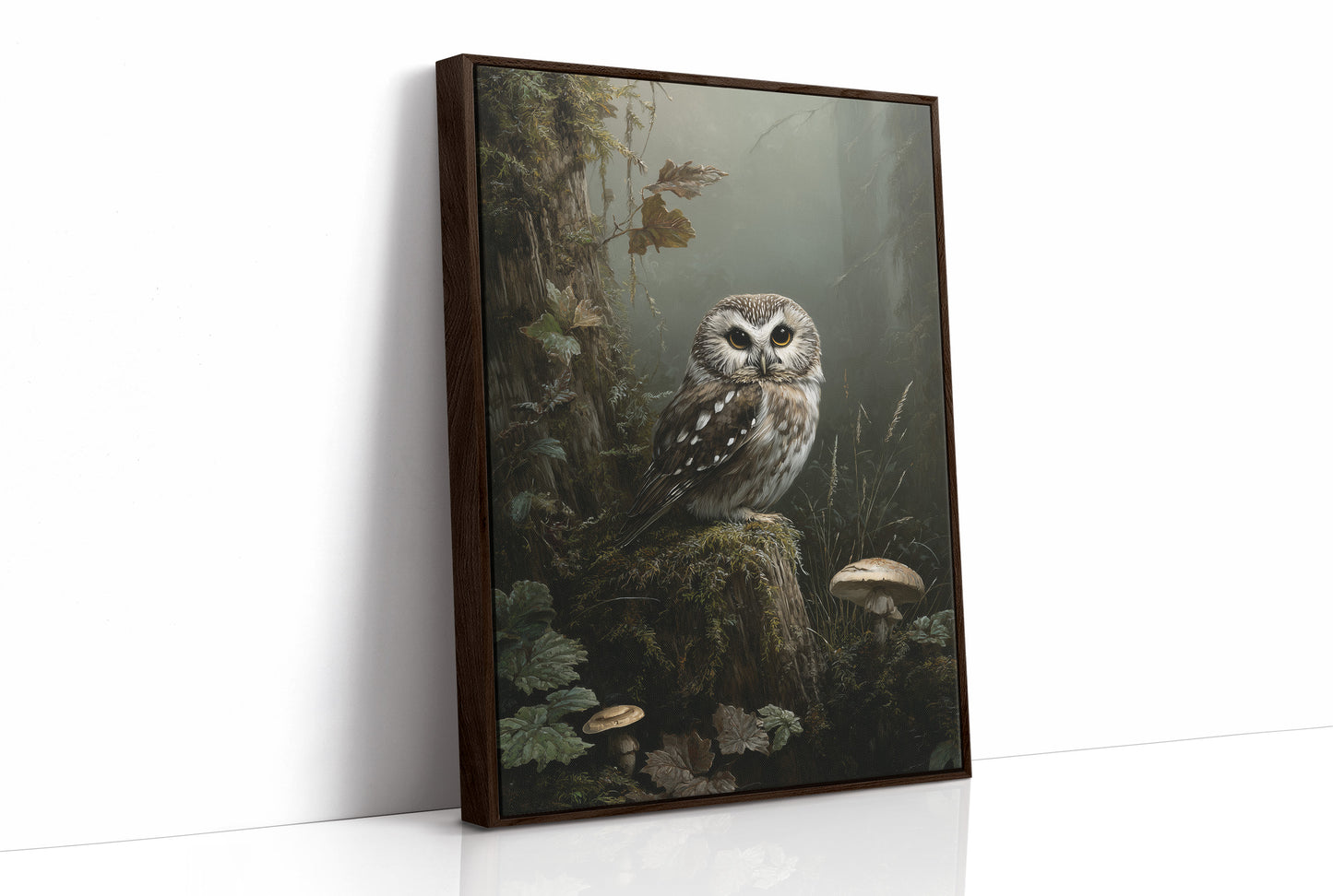 Woodland Sage On Misty Perch