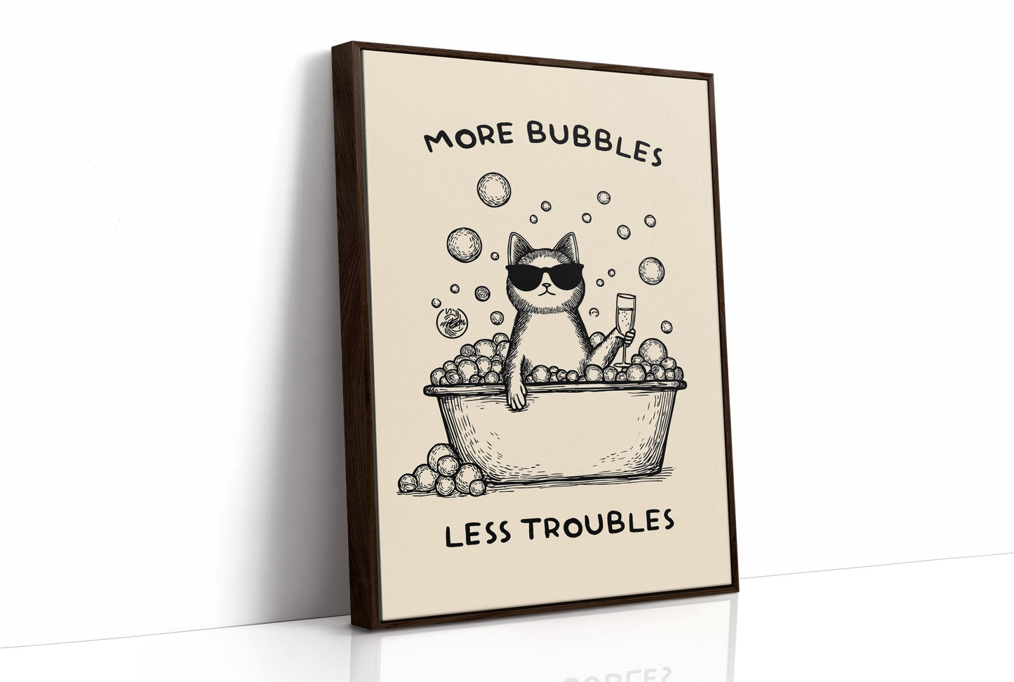 Feline Luxury: Champagne Bath Indulgence