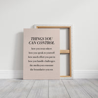 Things You Can Control Typography Print