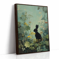Midnight Hare Among Wildflowers