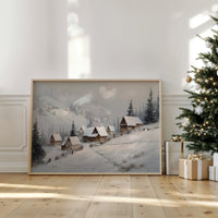 Snow Blankets Our Mountain Village Path